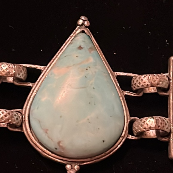 Turquoise & Silver Two Sided Necklace - Picture 10 of 16